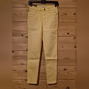 Joe's High Rise Skinny Crop Jeans In Pale Yellow Size 25x26 NWT